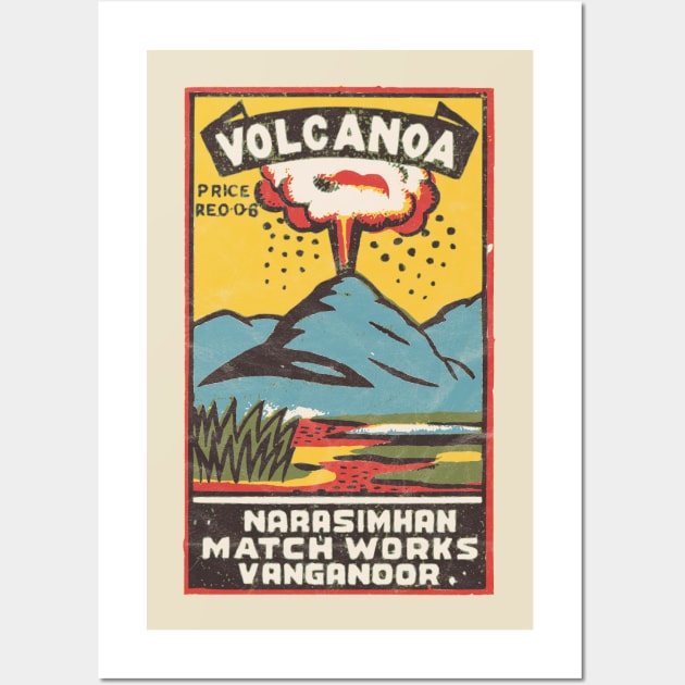 Volcano / Indian Matchbox Art Wall Art by RCDBerlin